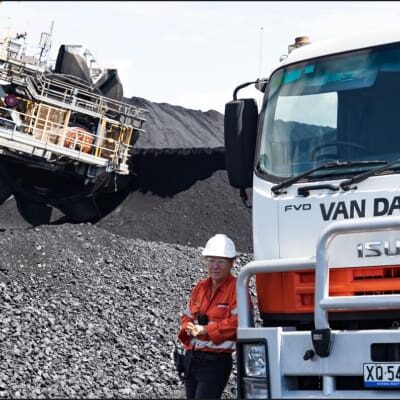 Employee of Van Damme Plant Hire Mackay & Coal Fields in Mining site