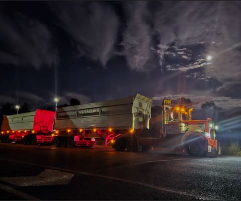 Transport Truck at Van Damme Plant Hire Mackay & Coal Fields